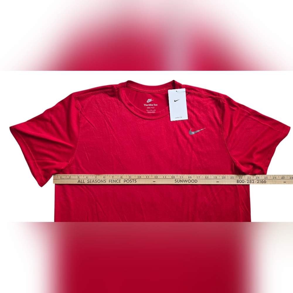 Nike NWT XL Red Dri Fit Performance Shirt Gym Shirt Extra Large - Picture 7 of 8